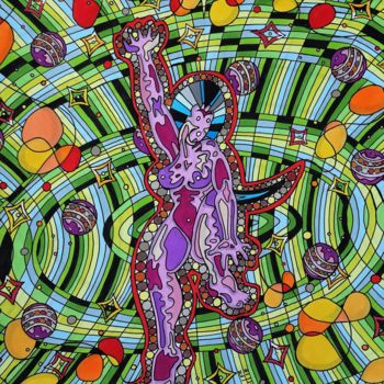 Dessin intitulée "Au rythme des chant…" par Vincent Gibert, Œuvre d'art originale, Marqueur