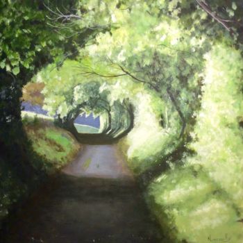 Pintura titulada "En chemin" por Noëlle Lassailly, Obra de arte original, Acrílico