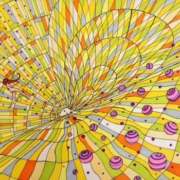 Dessin intitulée "Supernova (1)" par Vincent Gibert, Œuvre d'art originale, Marqueur