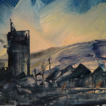 Painting titled "Horizon du nord" by Shelleigh Ocio, Original Artwork