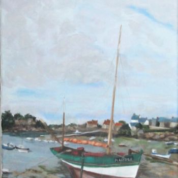 Peinture intitulée "Le Saint-Guirec à P…" par Chéker, Œuvre d'art originale, Huile Monté sur Châssis en bois