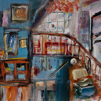 Peinture intitulée "Plan serein" par Muriel Cayet, Œuvre d'art originale, Acrylique