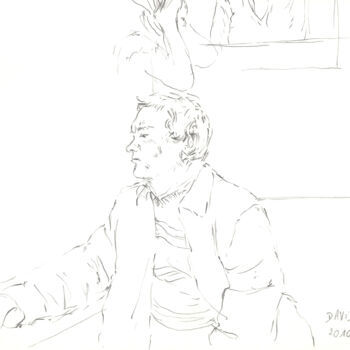 Dessin intitulée "Julien" par David Benayoun, Œuvre d'art originale, Graphite