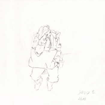 Dessin intitulée "Juliette (croquis d…" par David Benayoun, Œuvre d'art originale, Graphite