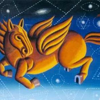 Malarstwo zatytułowany „Cosmic Flight” autorstwa Marcelo Novo, Oryginalna praca