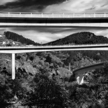 Photography titled "B&WVIEW 005 - EDITI…" by Gabriel Caneda, Original Artwork, Digital Photography Mounted on Aluminium