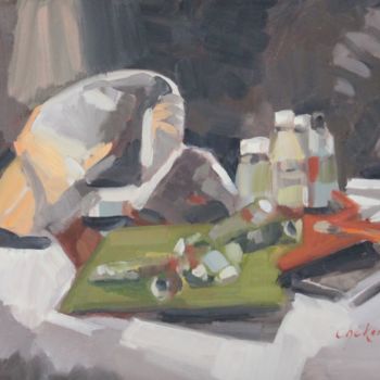 Peinture intitulée "Tubes de peinture e…" par Chéker, Œuvre d'art originale, Huile Monté sur Châssis en bois