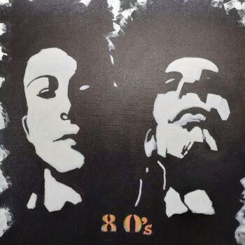Painting titled "80's" by Philippe Rabouille (Raph), Original Artwork, Acrylic