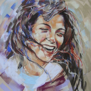 Peinture intitulée "florence-arthaud" par Yannick Sigwalt, Œuvre d'art originale, Pastel