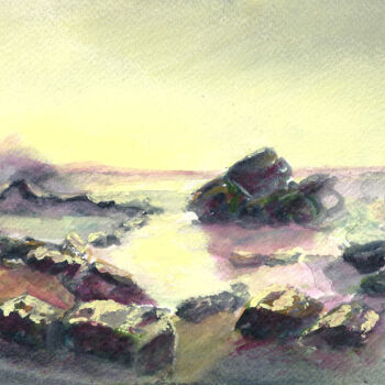 Peinture intitulée "Rochers" par David Benayoun, Œuvre d'art originale, Acrylique