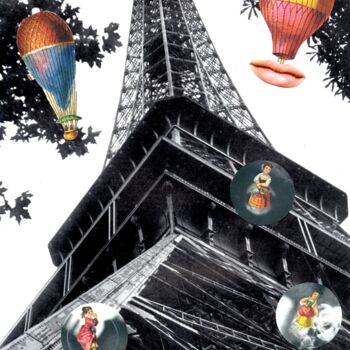 Collages intitulée "Jacques Prévert 4" par Nelly Sanchez, Œuvre d'art originale