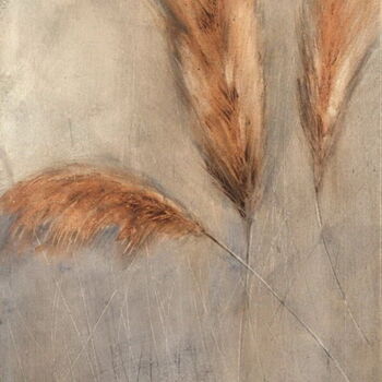 Painting titled "souvenir de tendres…" by Isabelle Corthay, Original Artwork, Acrylic Mounted on Wood Stretcher frame