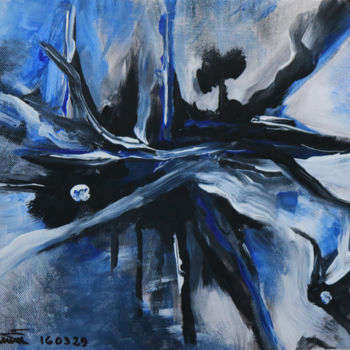 Schilderij getiteld "Midnight Blue (Mela…" door Pertti Matikainen, Origineel Kunstwerk, Acryl