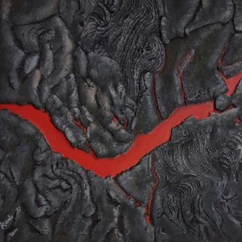 Ζωγραφική με τίτλο "Magma" από Ravelo, Αυθεντικά έργα τέχνης, Ακρυλικό