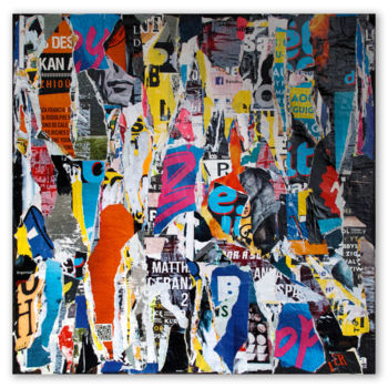 Collages intitulée "Be Bop" par Juliette Gallas, Œuvre d'art originale, Collages Monté sur Châssis en bois