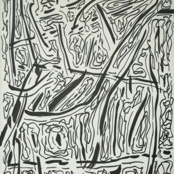 「quick-abstraction-1…」というタイトルの描画 Pertti Matikainenによって, オリジナルのアートワーク, マーカー