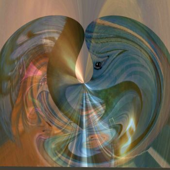 Arts numériques intitulée "premonition-of-hear…" par David Callahan, Œuvre d'art originale, Peinture numérique