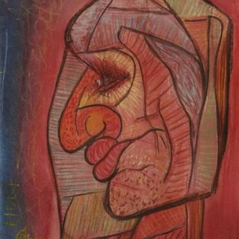 Drawing titled "sorrow-171017.jpg" by Pertti Matikainen, Original Artwork, Pastel