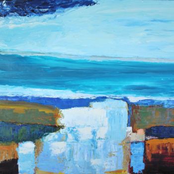 Peinture intitulée "Bord de mer" par Philip Moreau, Œuvre d'art originale, Huile