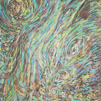 图画 标题为“rhythms-in-green-33…” 由Pertti Matikainen, 原创艺术品, 标记