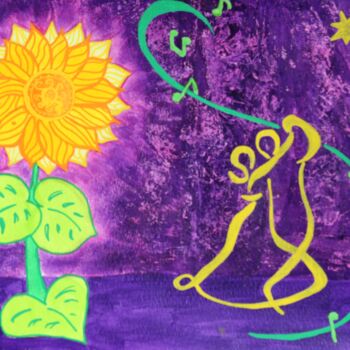Peinture intitulée "Danse des âmes, co-…" par Corinne Brossier (Atelier de l'imaginaire), Œuvre d'art originale, Acrylique