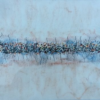 Ζωγραφική με τίτλο "Procession 2" από Alain V, Αυθεντικά έργα τέχνης, Μελάνι