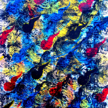 "Semé de Larmes" başlıklı Tablo Alain Lamy tarafından, Orijinal sanat, Akrilik