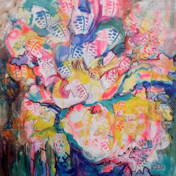 Peinture intitulée "Lumière cristalline…" par Lucie Rydlova, Œuvre d'art originale, Acrylique