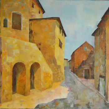 Peinture intitulée "les volets bleus" par Philip Moreau, Œuvre d'art originale, Huile