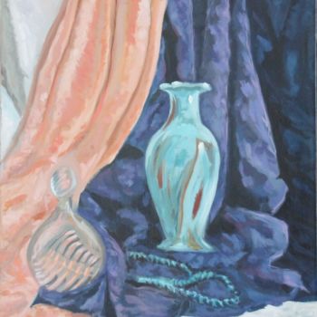 Ζωγραφική με τίτλο "Flacon de parfum, v…" από Chéker, Αυθεντικά έργα τέχνης, Λάδι Τοποθετήθηκε στο Ξύλινο φορείο σκελετό