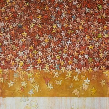Peinture intitulée "Surpopulation Venise" par Pascal Buffard, Œuvre d'art originale