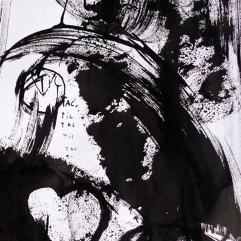 「tic tac」というタイトルの絵画 Francisco Mendesによって, オリジナルのアートワーク, インク