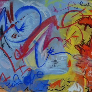 Peinture intitulée "a+" par Yannick Sigwalt, Œuvre d'art originale, Pastel