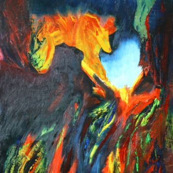 绘画 标题为“Great Eruption Numb…” 由Pertti Matikainen, 原创艺术品, 油