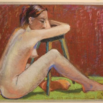 Σχέδιο με τίτλο "N°496  Lie de vin" από R. Cavalié, Αυθεντικά έργα τέχνης, Παστέλ