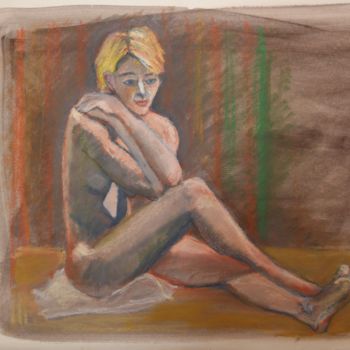 Zeichnungen mit dem Titel "N°509  Dans la lumi…" von R. Cavalié, Original-Kunstwerk, Pastell