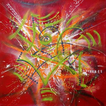 Peinture intitulée "N° 53  Résonance" par Isa-L, Œuvre d'art originale, Acrylique Monté sur Châssis en bois