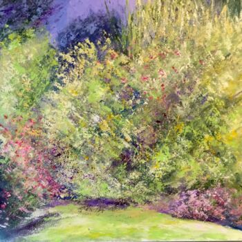 Peinture intitulée "Un peu de mon jardi…" par Anne Vignau, Œuvre d'art originale