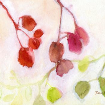 Malerei mit dem Titel "View from my Kitche…" von Janel Bragg, Original-Kunstwerk, Aquarell