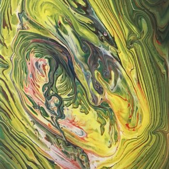 Peinture intitulée "Le tourbillon de la…" par Hkine, Œuvre d'art originale, Acrylique