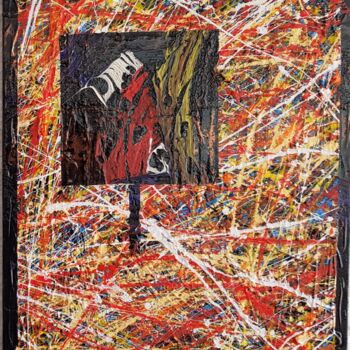 Peinture intitulée "Ecran de mes nuits…" par Pascal Russi (PRussi), Œuvre d'art originale, Acrylique