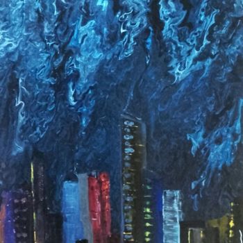 Peinture intitulée "Storm" par Hkine, Œuvre d'art originale, Acrylique