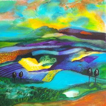绘画 标题为“Paysage interieur 11” 由Valerie Nunes, 原创艺术品, 丙烯