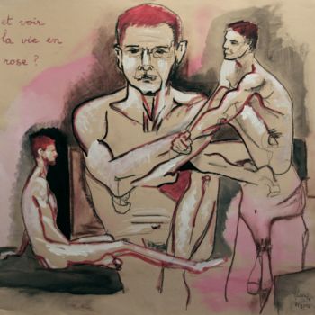 Σχέδιο με τίτλο "NR  N°96" από R. Cavalié, Αυθεντικά έργα τέχνης, Κιμωλία