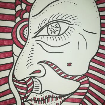 Drawing titled "Marianne" by Pertti Matikainen, Original Artwork, Marker