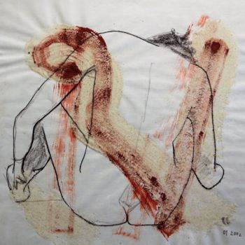 Zeichnungen mit dem Titel "NR  N° 110   SPP" von R. Cavalié, Original-Kunstwerk, Kohle