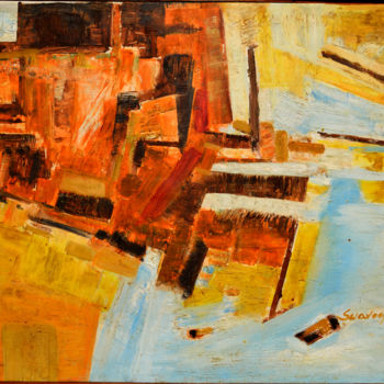 제목이 "ABSTRACT-B"인 미술작품 Anandswaroop Manchiraju로, 원작, 기름