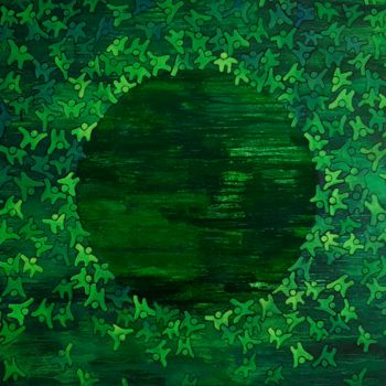 Painting titled "Le viol de la forêt" by Pascal Buffard, Original Artwork
