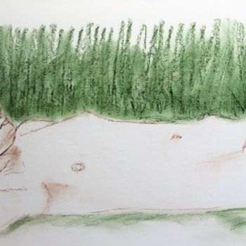 「NR  N°146」というタイトルの描画 R. Cavaliéによって, オリジナルのアートワーク, チョーク