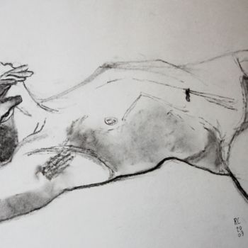 Disegno intitolato "NR  N°157" da R. Cavalié, Opera d'arte originale, Carbone